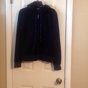 Juicy Couture zip up hoodie Sz:L blue